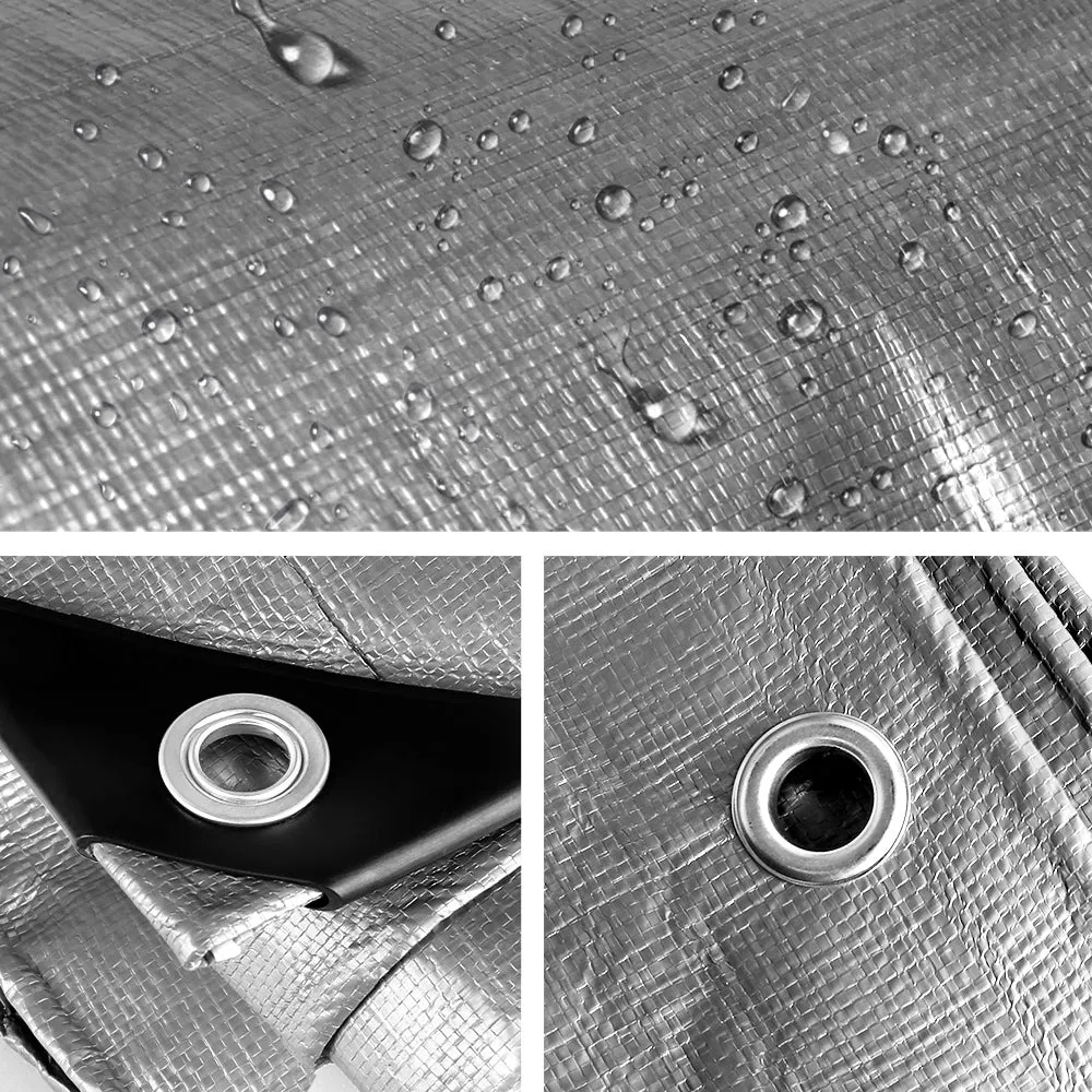 Tarpaulin Tarp 3.6x6m Tarp Camping Tarps Poly Heavy Duty Cover 180gsm