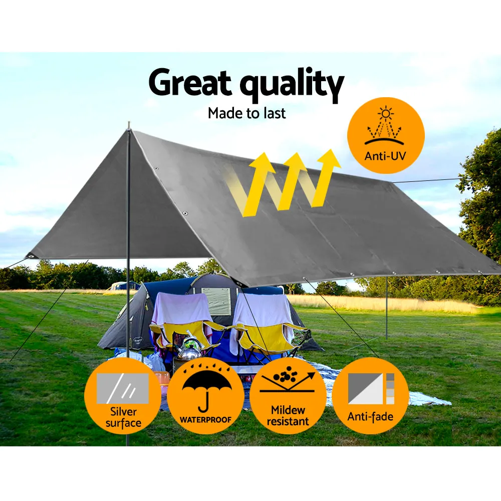 Tarpaulin Tarp 3.6x6m Tarp Camping Tarps Poly Heavy Duty Cover 180gsm