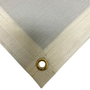 Vinyl Mesh Tarp - White