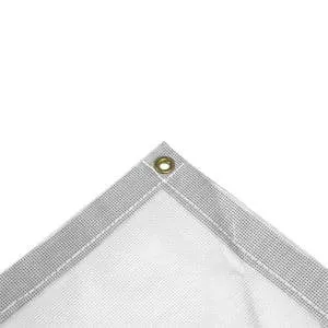 Vinyl Mesh Tarp - White