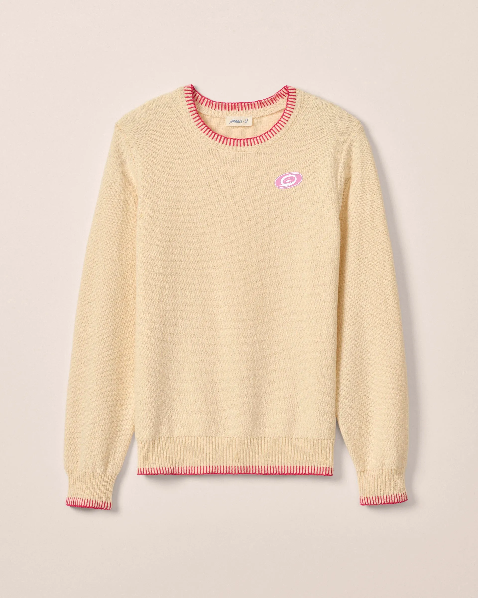 Women's Carolina Hurricanes Blanche Cotton Blend Crewneck Sweater