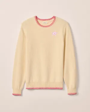 Women's Dallas Stars Blanche Cotton Blend Crewneck Sweater