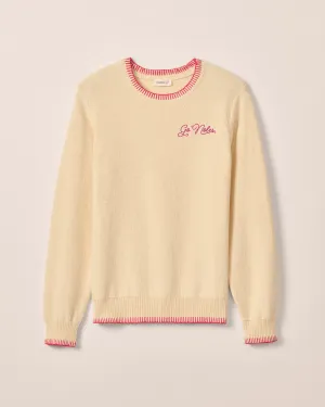 Women's Florida State Blanche Cotton Blend Crewneck Sweater - Go 'Noles Logo