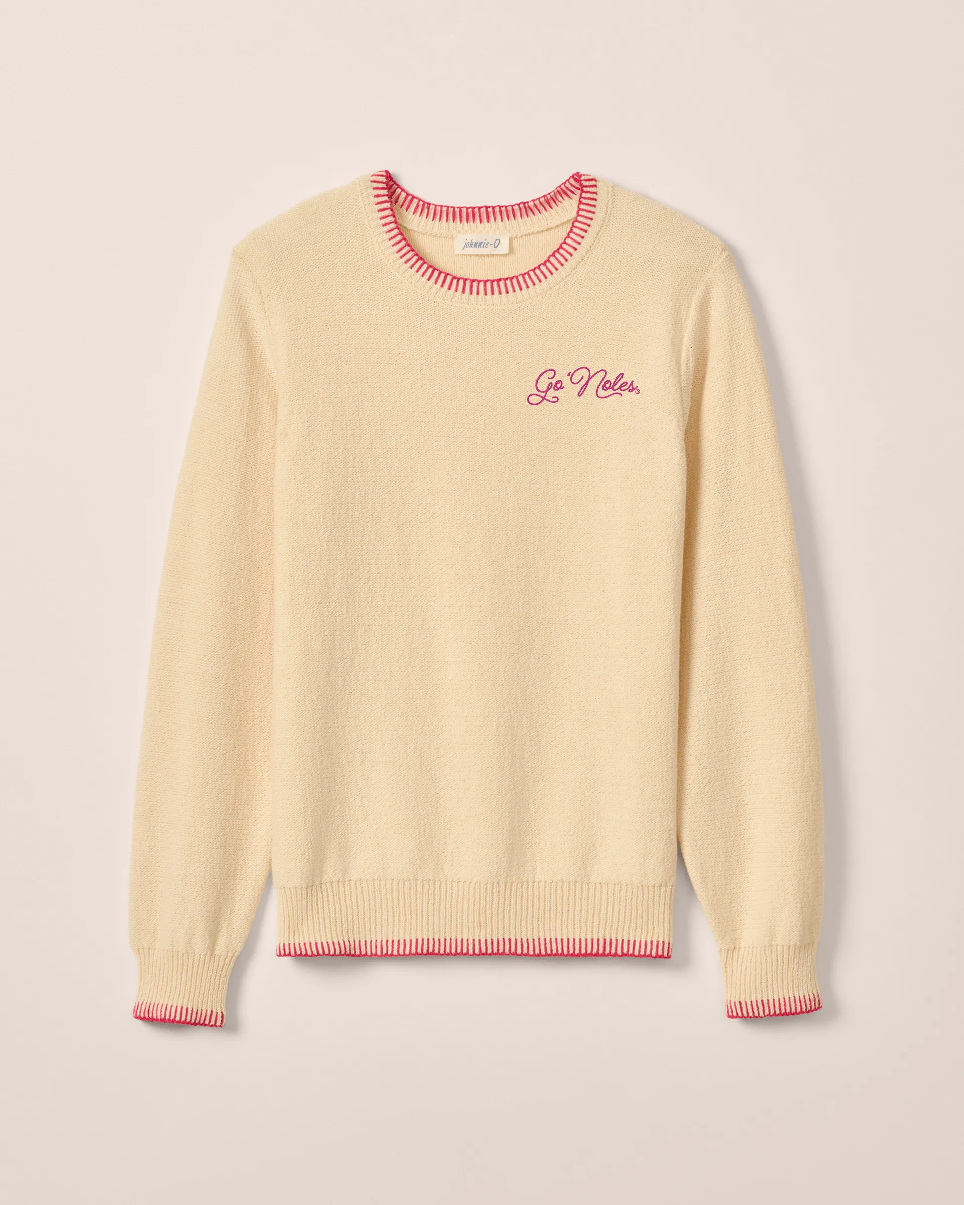 Women's Florida State Blanche Cotton Blend Crewneck Sweater - Go 'Noles Logo