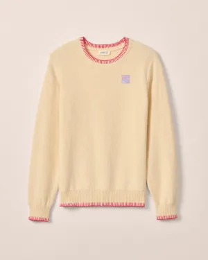 Women's New York Rangers Blanche Cotton Blend Crewneck Sweater