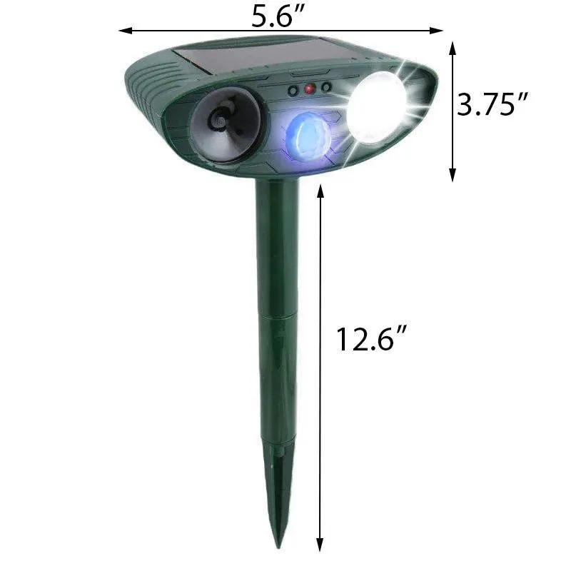 Woodpecker Outdoor Ultrasonic Repeller - PACK OF 2 - Solar Powered Ultrasonic Animal & Pest Repellant - Get Rid of Woodpeckers in 48 Hours