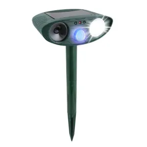 Woodpecker Outdoor Ultrasonic Repeller - Solar Powered Ultrasonic Animal & Pest Repellant - Get Rid of Woodpeckers in 48 Hours